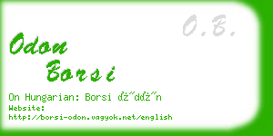 odon borsi business card